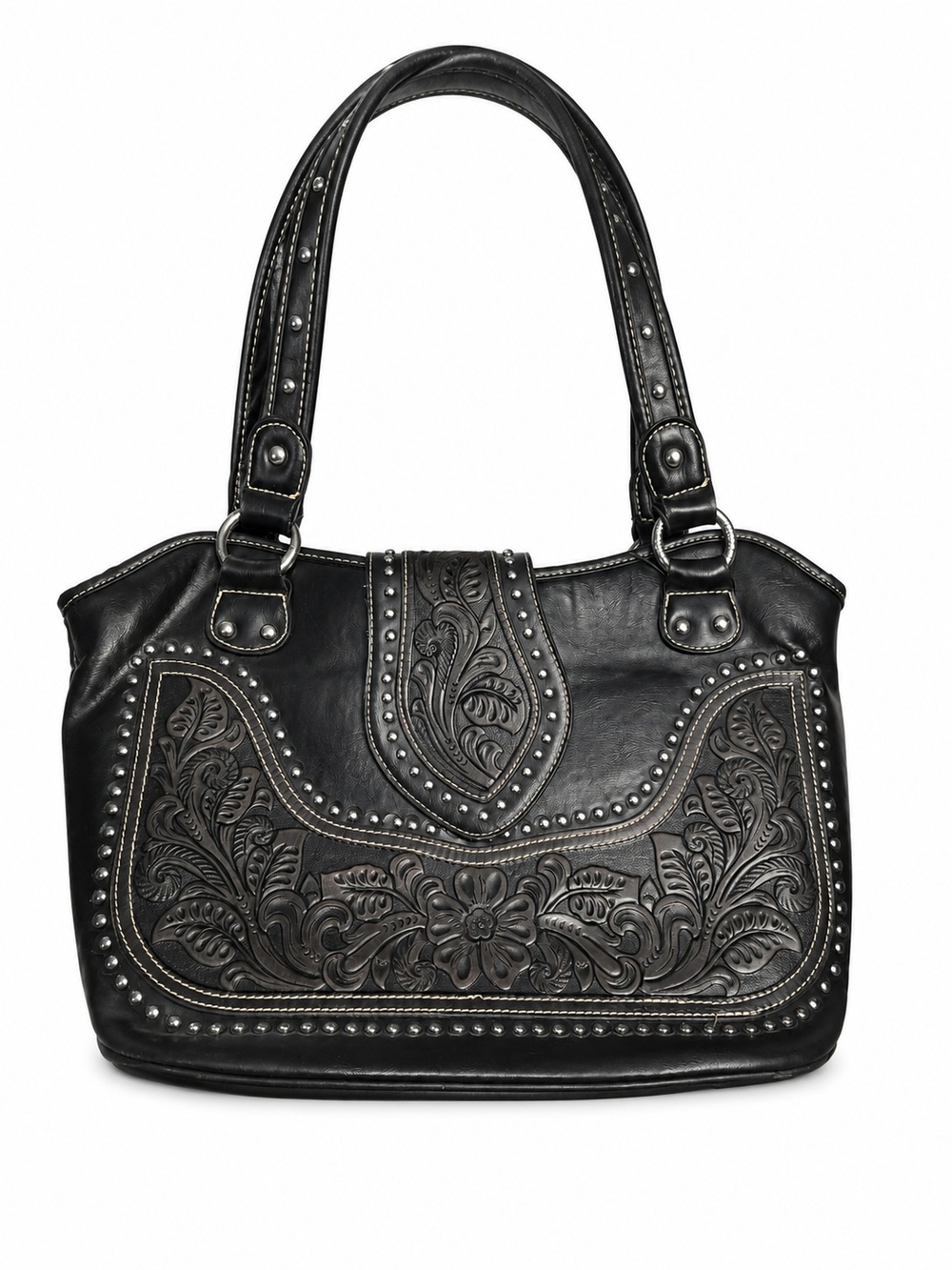 Black Montana West Embossed Women’s Tote Bag
